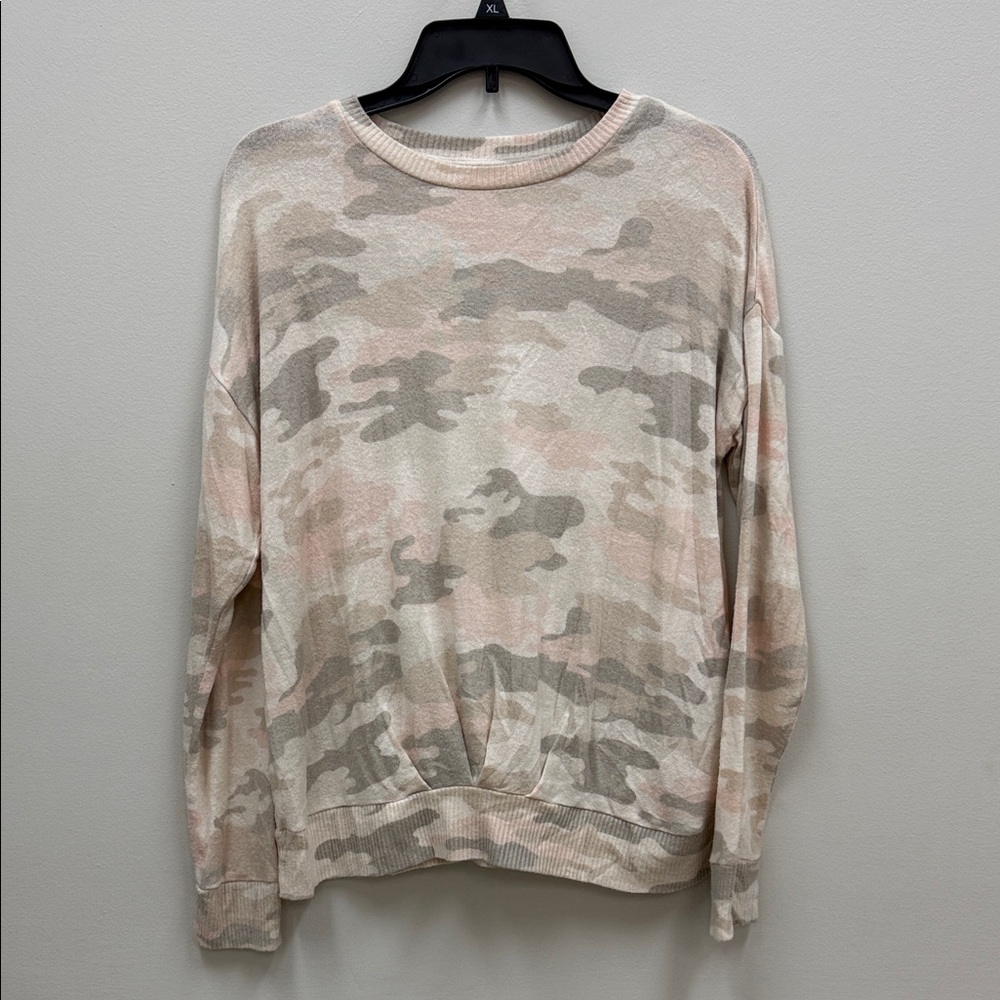 Bixby Nomad Camo Scoop Neck Lightweight Sweater Sz XL!
